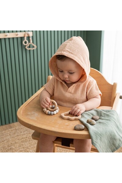 Tiffany Baby Kıds تي شيرت بغطاء للرأس من تيفاني بيبي موسلين 26123
