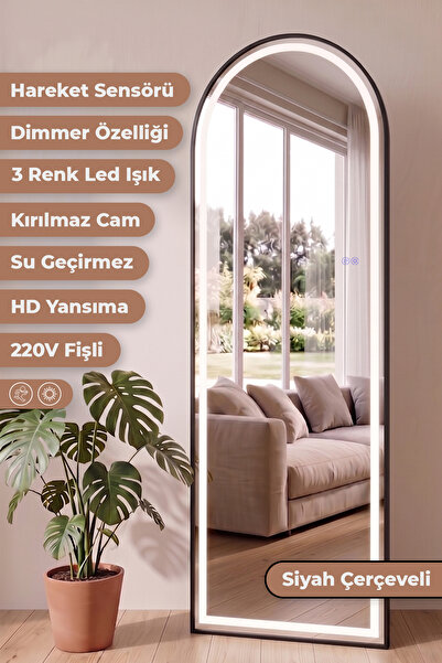 Avend 3 Renk Işıklı HD Görüntü Kırılmaz Hareket Sensörlü Ledli Ayna Ayaklı Bü...