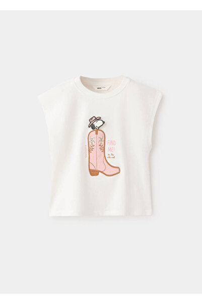 MANGO Baby Snoopy işlemeli tişört