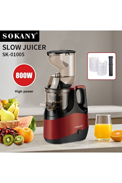 SOKANY Generic Household Large-Diameter Fruit and Vegetable Juicer – 800W Slo...