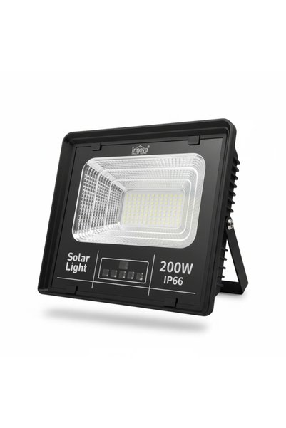Innova Set 2 x Proiector LED 200W cu Panou Solar și Telecomandă, IP66 + Cadou Surpriză