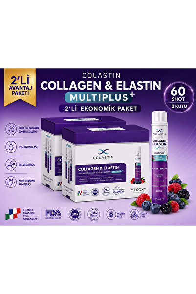 Colastin Multiplus Likit Kolajen & Elastin Shot 2’li Paket 60 Shot