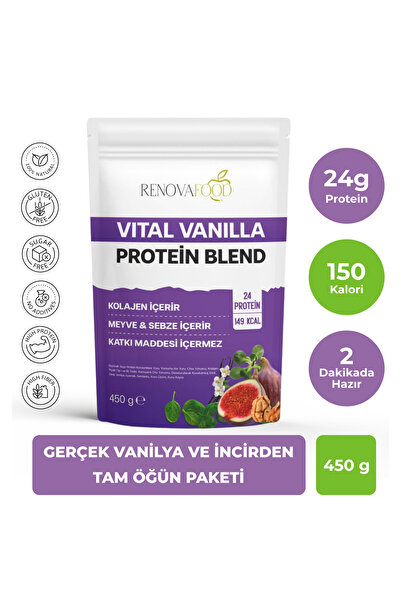 Renovafood Vital Vanilla Protein Vanilya İncir Kolajen & Pre-Probiyotik Yükse...