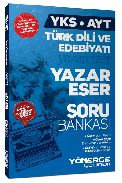 Yönerge Yayınları 2026 AYT Türk Dili ve Edebiyatı Yazar Eser Soru Bankası Kit...