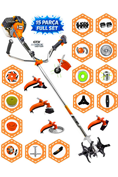 Wacker Pro Alman WX 880 11 İn 1 FUL Set Yan Tipi Benzinli Tırpan + Toprak Eşe...