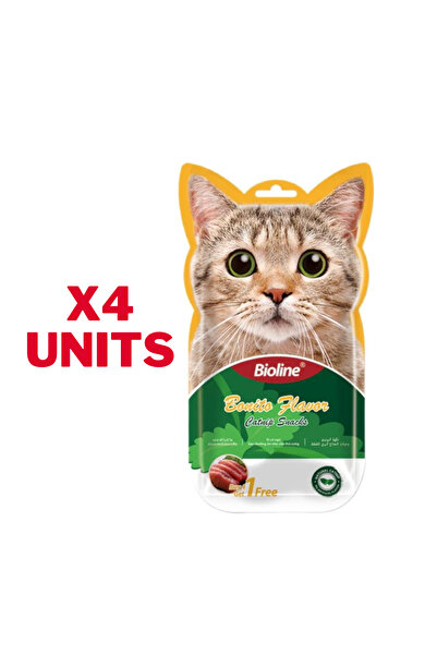 Bioline باكج من 4 وحدات 20 مكافئة (5 مكافئات في كل وحدة)، وجبات خفيفة بنكهة ا...