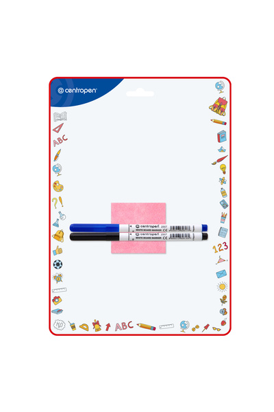 CENTROPEN Tablă școlară 2 fete + 2 markere pentru tablă albă 21 x 29.7 cm