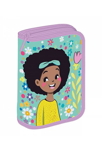 PIGNA 31-PIECE EQUIPPED PENCIL CASE WITH 1 ZIPPER, 2 EXTENSIONS, GIRL