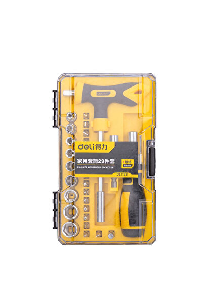 Deli SET 2 SCREWDRIVERS + 27 PLASTIC CASE BITS