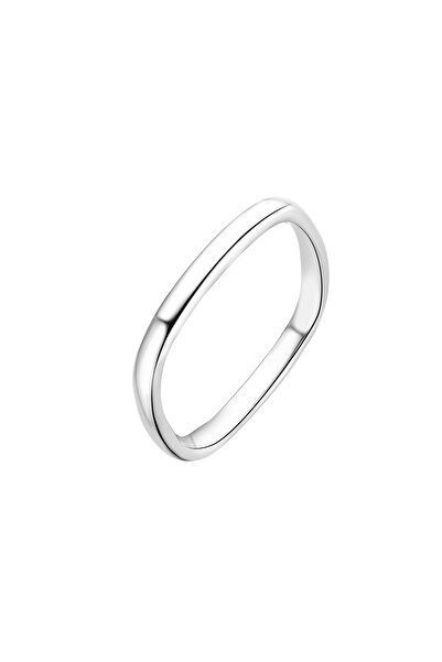 Lisa&Co. Inel Argint Stackable - square 57 mm / Argint placat cu rodiu
