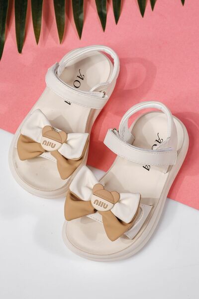 Zaira Sandale fete albe din piele ecologica Alina2 #22183 - 35