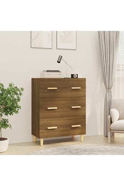 Concept Servantă, stejar maro, 70x34x90 cm, lemn prelucrat