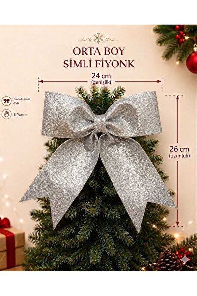 asöy Panglică Eva pentru Crăciun 24x24 Cm, cu sclipici strălucitor, ornament ...