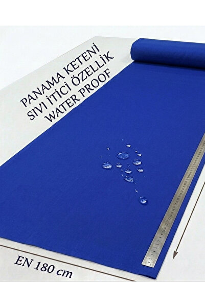 shopshop ss Saks Blue Plain Panama Linen Lățime 180 cm Lungime Cantitate adău...