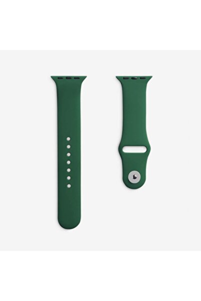 Quse Apple Watch 46/45/44mm & Series 1-3 42mm ile Uyumlu Silikon Kordon - Çam...
