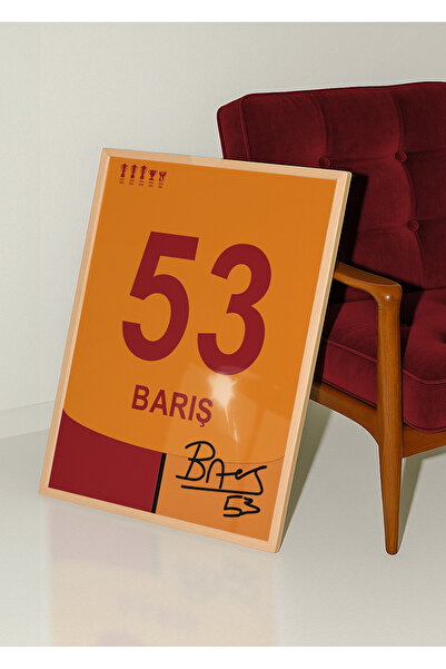 Base Concept Barış Alper 53 İmzalı Forma Tasarımlı Poster Tablo (Çerçeveli)