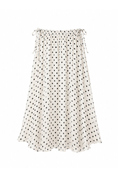 Serpirella Butik Polka Dot White Skirt