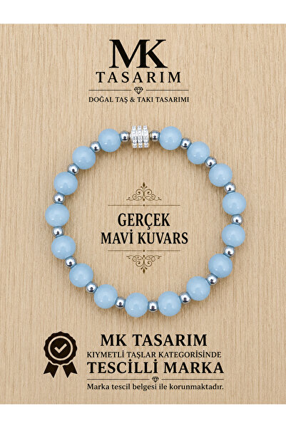MK tasarım سوار من اللؤلؤ الحقيقي - حجر الفيروز MK.300.1
