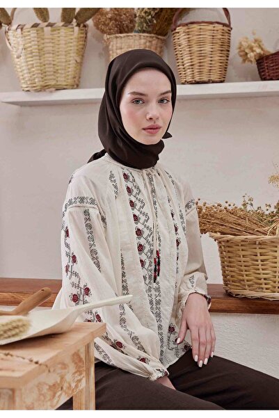 Freshscarfs Pamuk İpek Eşarp Bitter