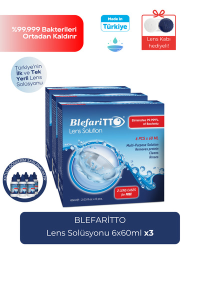 BLEFARİTTO Lens Solüsyonu 6x60 ml 3 Adet