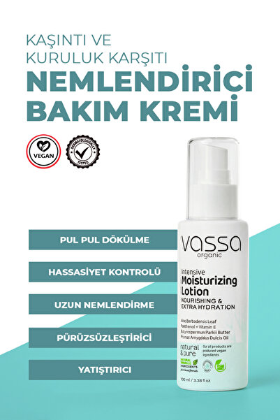 VASSA ORGANIC Kaşıntı Karşıtı, Pul Pul Dökülme Azaltıcı, Cilt Bakım Kremi - Y...