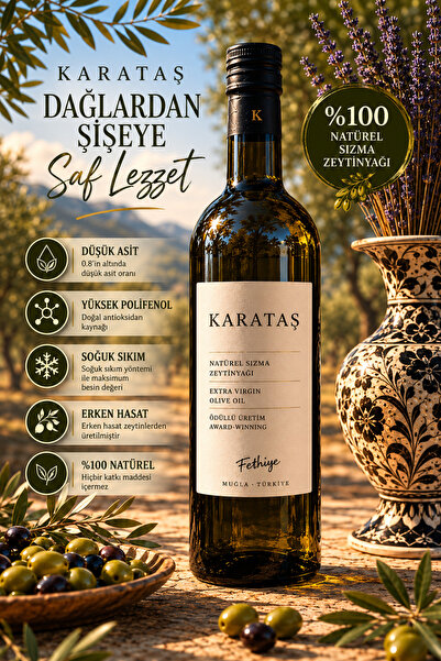 KARATAŞ ZEYTİN ve ZEYTİNYAĞI Karataş Naturel Sızma Zeytinyağı 700 ml – Erken ...