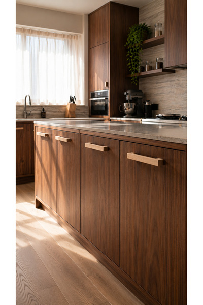 Wholewood Zen Wooden Furniture Cabinet Handle 128 mm Wood Color