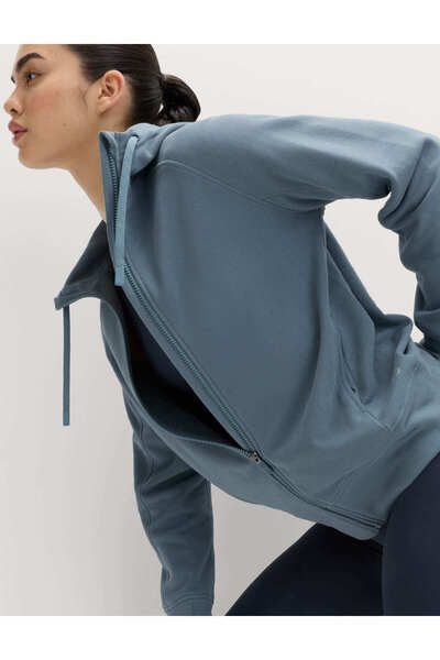 Marks & Spencer Pamuk Karışımlı Fermuarlı Rahat Kesim Kapüşonlu Sweatshirt