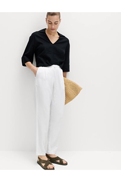 Marks & Spencer Keten Karışımlı Tapered Pantolon