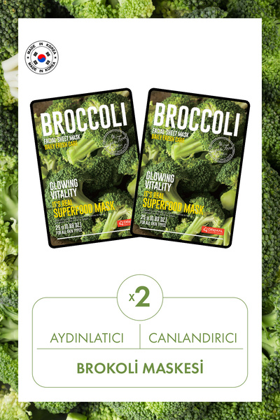 Dermal Revitalizing and Brightening Broccoli Mask 25Gr Set of 2
