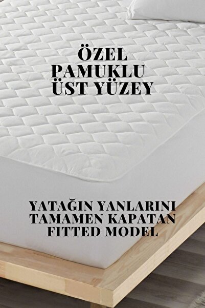 ELY PARKER Sıvı Geçirmez Alez Yatak Koruyucu Kapitoneli Fitted Çarşaflı Pamuklu (Tüm Ebatlar)