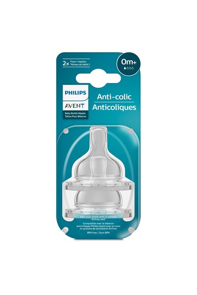 Philips Tetină Avent Classic SCY761/02, debit nou nascut, 2 buc