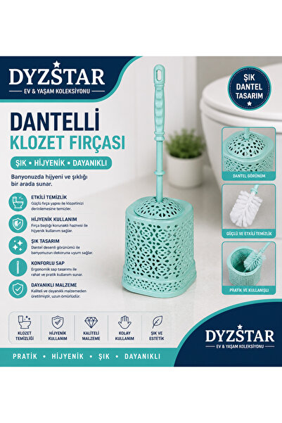 DYZSTAR Perie de toaletă cu design decorativ, perie de curățare pentru toalet...
