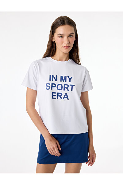 Koton Comfortable Fit Short Sleeve Crew Neck Printed Sports T-Shirt