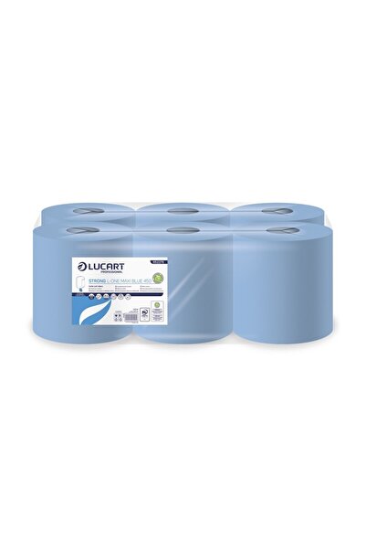 Lucart Rolă de hârtie cu tambur central, Strong L-One Maxi Blue 450, 6 role/c...