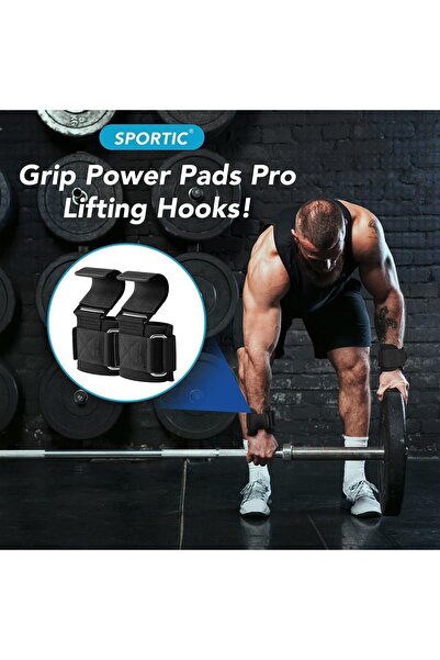Arabest Weight Lifting Hooks Pair, Heavy Duty Wrist Straps for Deadlifts Pull...