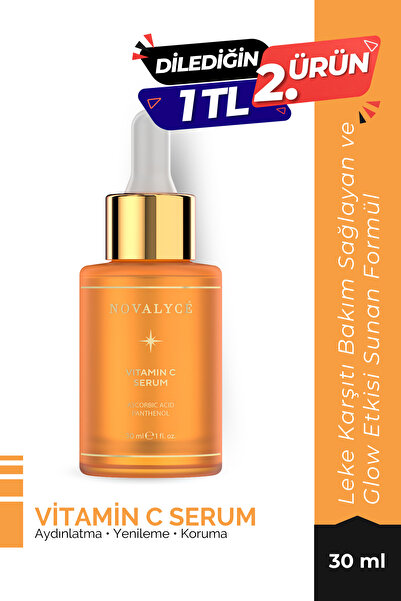 Novalyce C Vitamini Serum 30 ml | Leke Görünümü Karşıtı, Aydınlatıcı, Ton Eşi...