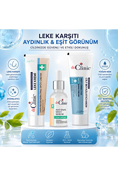 Dr. Clinic Blemish Cream + Blemish Serum + Skin Whitening Cream