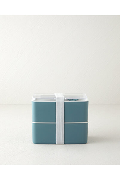 English Home Mezaluna Time Plastik 2 Katlı Lunch Box 1 L- 1 L Yeşil