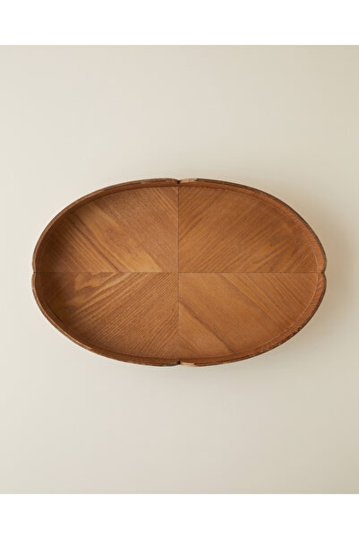 English Home Lena Mdf Dekoratif Tepsi 40 cm Kahverengi