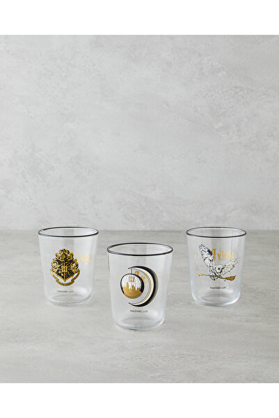English Home Harry Potter Cam 3'lü Lisanslı Bardak 315 Ml Renkli
