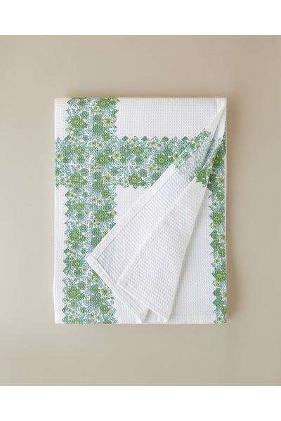 English Home Petty Chic Çift Kişilik Pike 200x220 cm Yeşil
