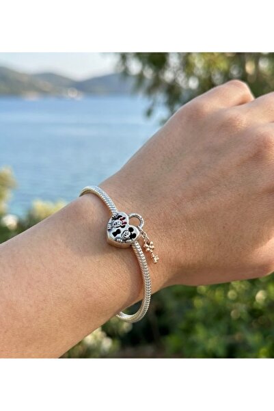 My Story Disney Mickey Mouse Ve Minnie Kilit Gümüş Charm