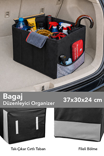 Meleni Home Bagaj Düzenleyici - Çok Amaçlı Araç İçi Organizer Alet Eşya Çantası