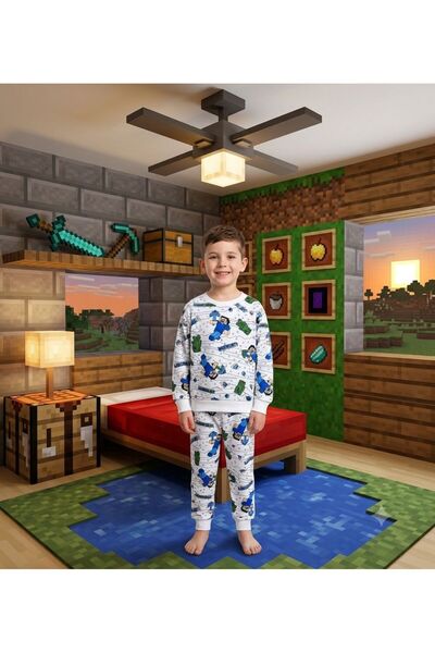 Pajama Shop Set de pijamale de iarnă cu căptușeală din fleece pentru băieți, ...