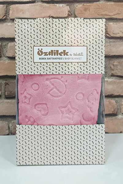 Özdilek Embos Baby Blanket-Pink-