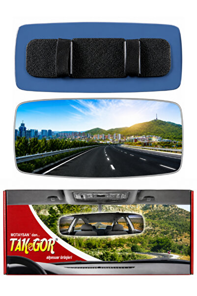 KAPOTO İç Dikiz Aynası Geçmeli Lastikli 265x110 mm Geniş Açılı Oto Dikiz Ayna...
