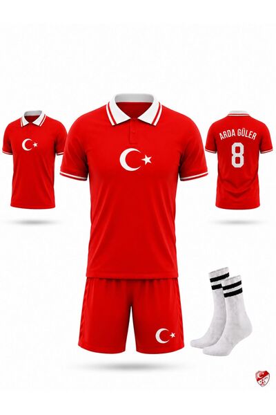 tahaspor Türkiye Euro 2026 Arda Güler Çocuk forması Takımı 3 Lü Set Forma+Şor...