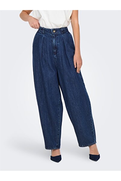 ONLY ONLLERIN HW BALLOON DB DNM QYT Kadın Lacivert Denim Pantolon - 15339183