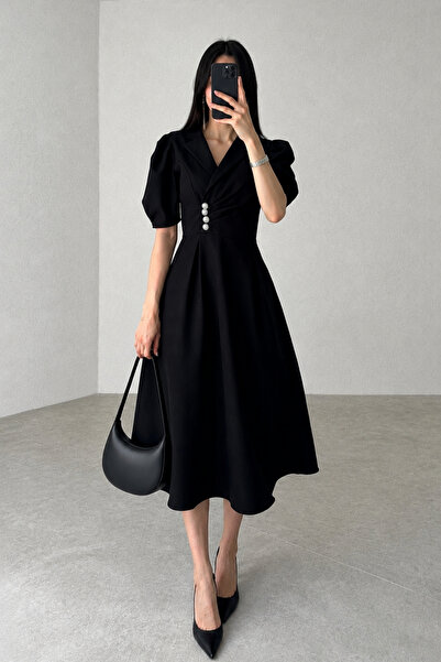 MODA DURAĞI KALİTELİ MİDİ ELBİSE ELBİSE